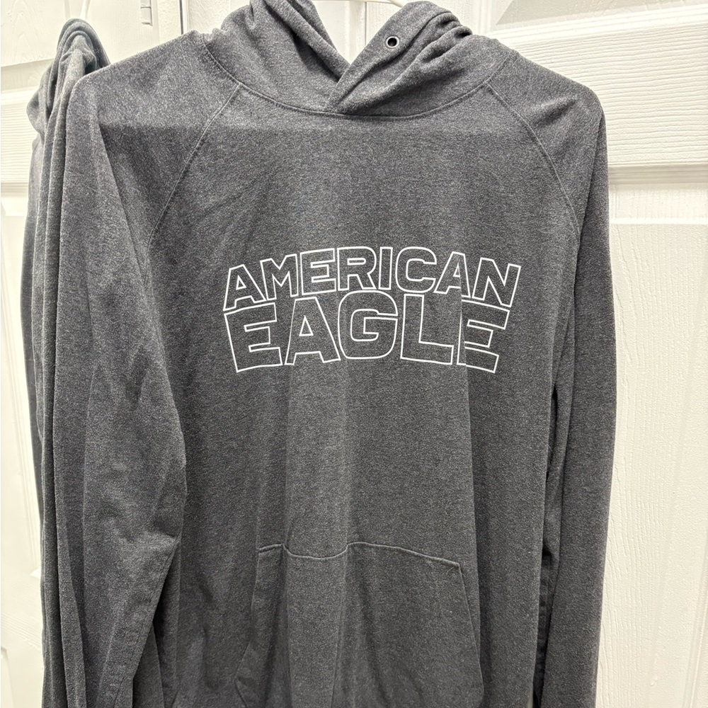 American Eagle Outfitters Charcoal Hoodie Sweater